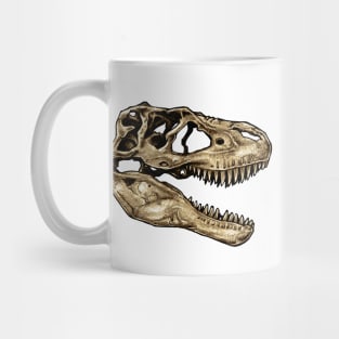 Dinosaur Skull Albertosaurus Sticker Mug